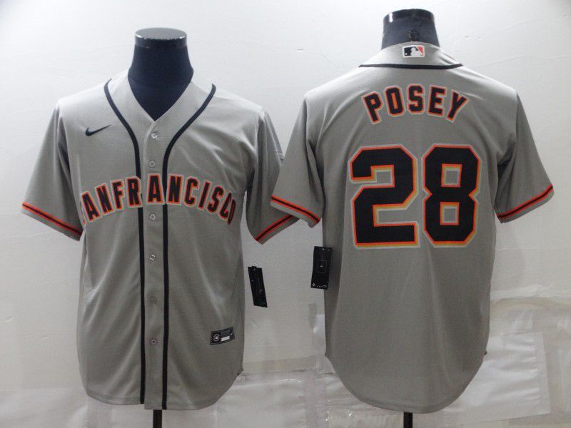 Men San Francisco Giants #28 Posey Grey Game Nike 2022 MLB Jersey->toronto blue jays->MLB Jersey